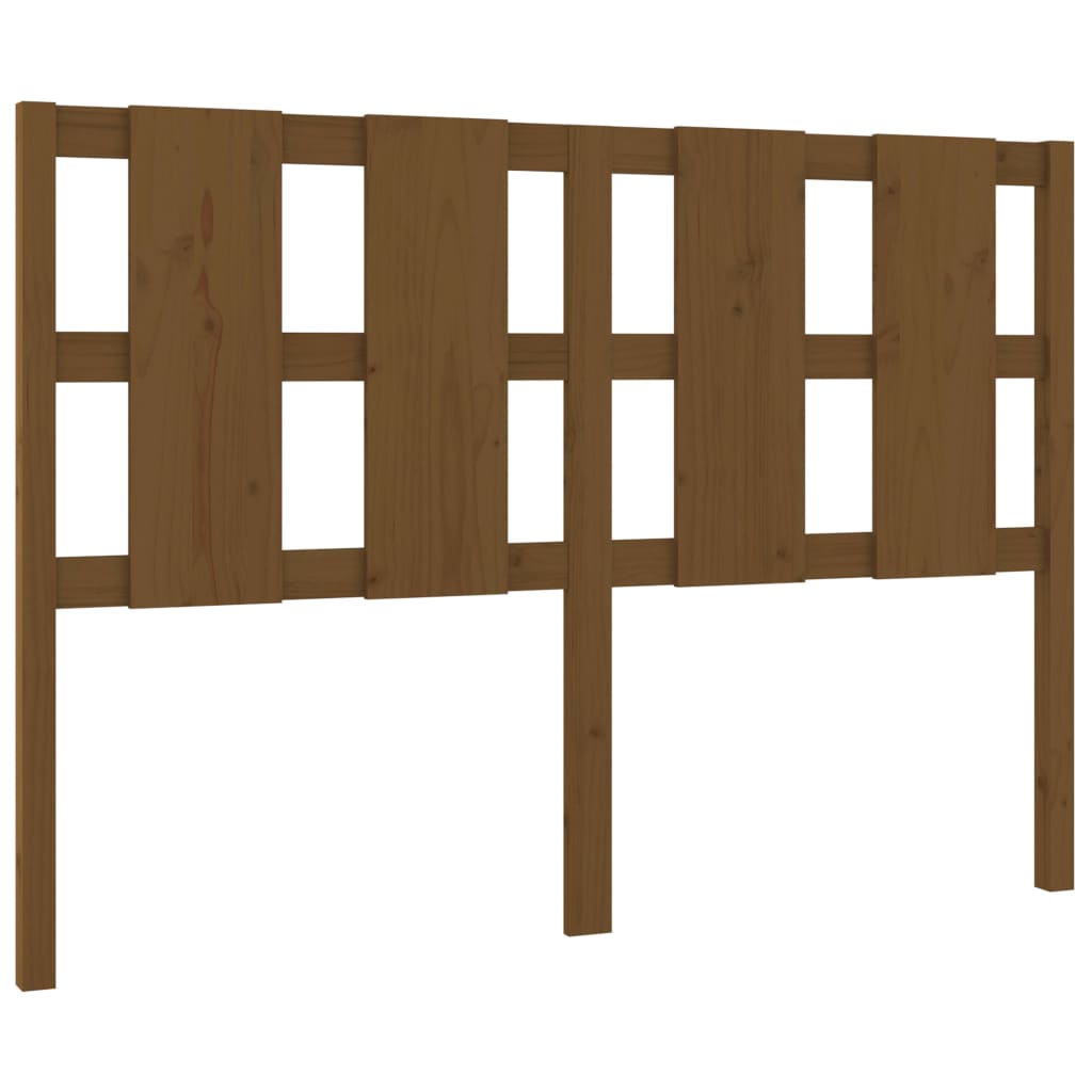 Uzglavlje za krevet boja meda 140,5x4x100 cm masivna borovina