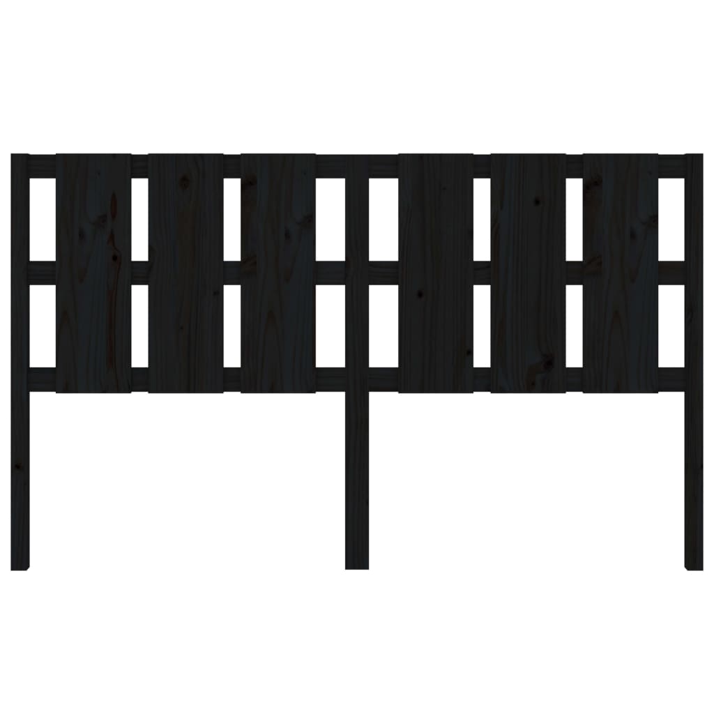 Uzglavlje za krevet crno 165,5 x 4 x 100 cm od masivne borovine