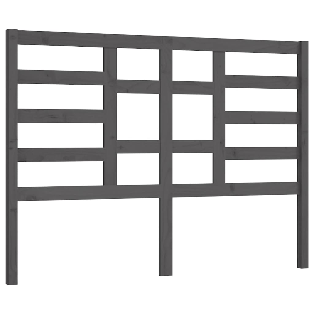 Uzglavlje za krevet sivo 166 x 4 x 104 cm od masivne borovine