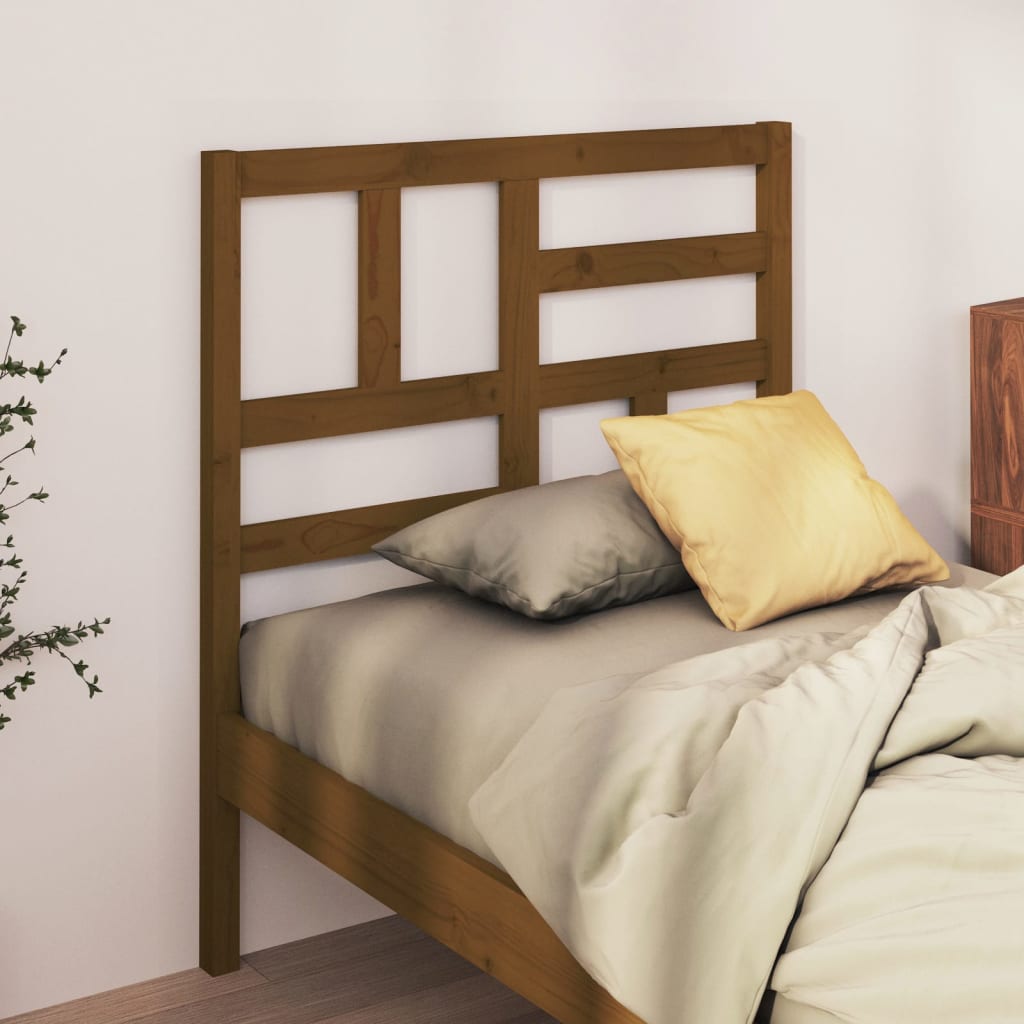 Uzglavlje za krevet boja meda 81 x 4 x 104 cm masivna borovina