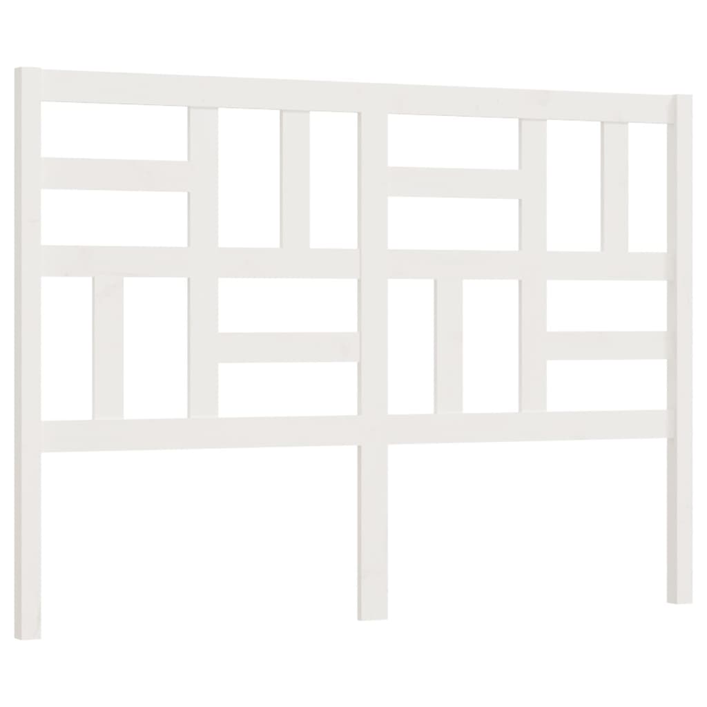 Uzglavlje za krevet bijelo 126 x 4 x 104 cm od masivne borovine