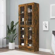 Vitrina boja dimljenog hrasta 82,5 x 30,5 x 185 cm drvena
