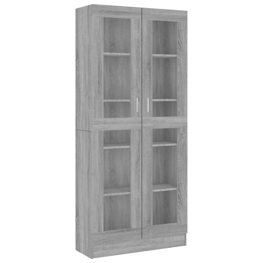 Vitrina boja sivog hrasta sonome 82,5 x 30,5 x 185 cm drvena