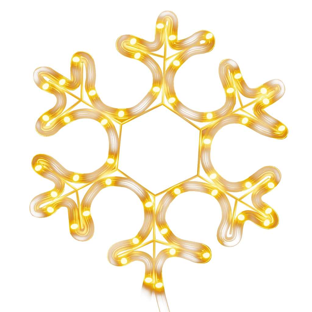 Figura božićne pahulje s 48 LED žarulja topla bijela 27 x 27 cm