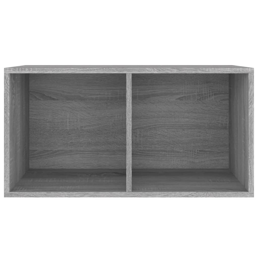 Kutija za pohranu vinilnih ploča siva 71 x 34 x 36 cm drvena