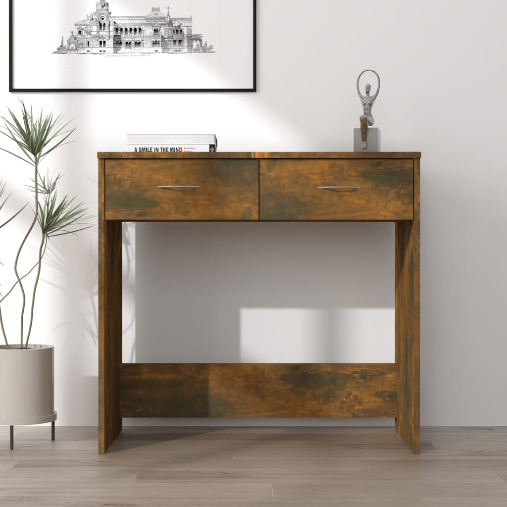 Radni stol boja dimljenog hrasta 80x40x75 cm konstruirano drvo