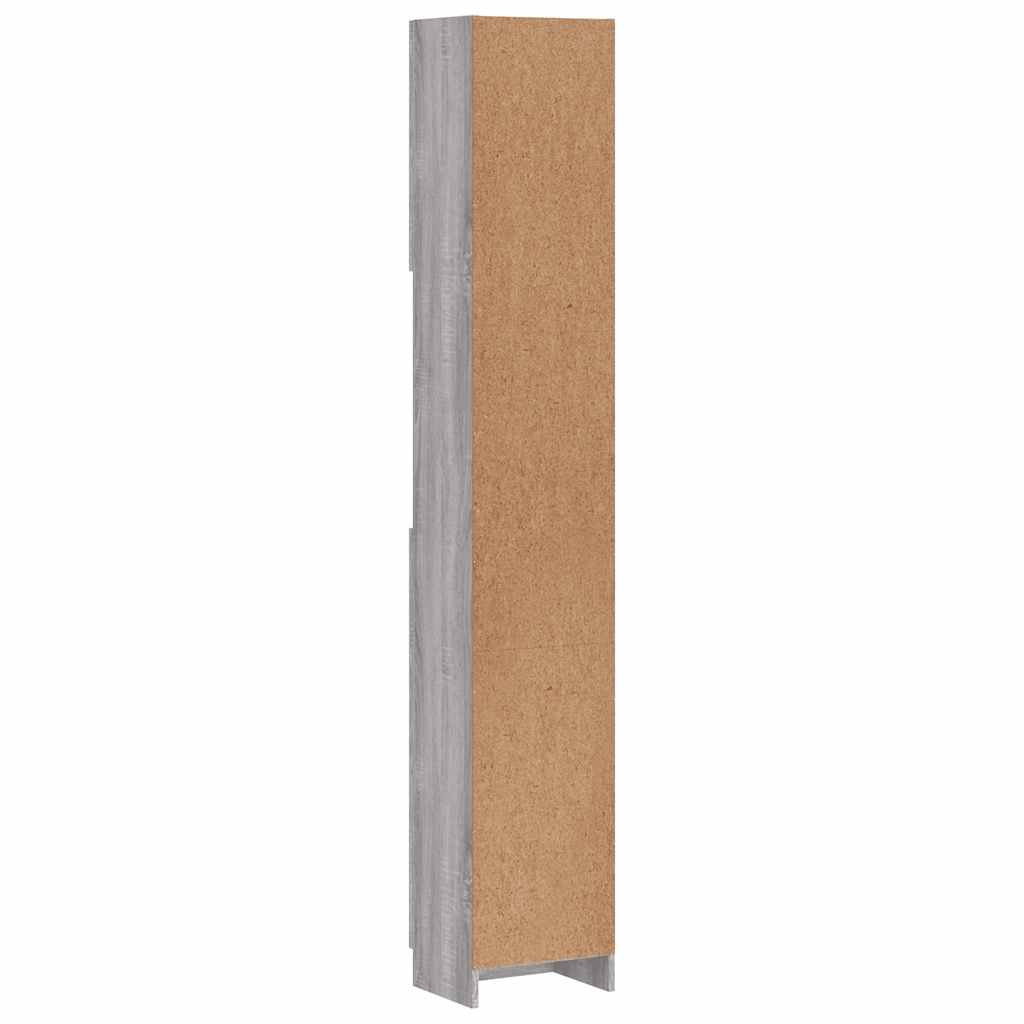 Kupaonski ormarić sivi hrast 32x25,5x190 cm konstruirano drvo