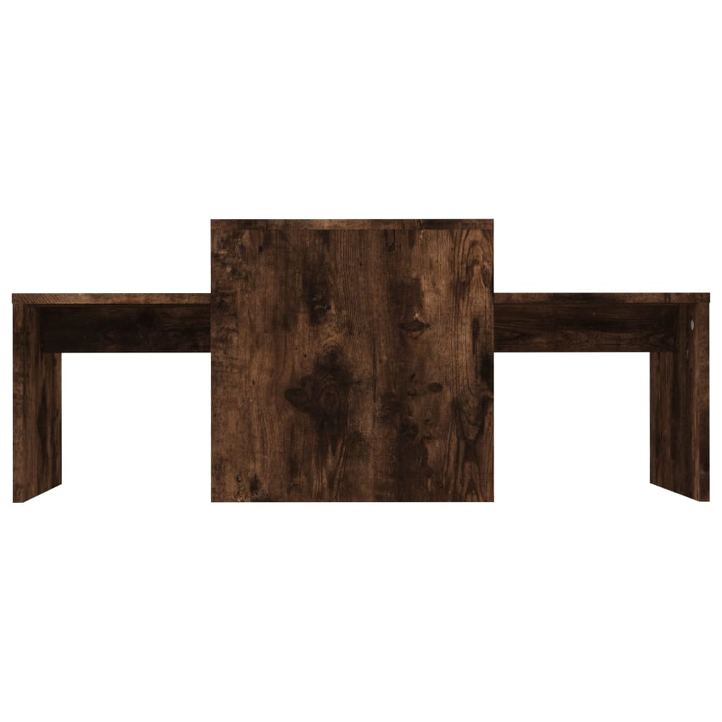 Set stolića za kavu boja hrasta 100x48x40 cm konstruirano drvo
