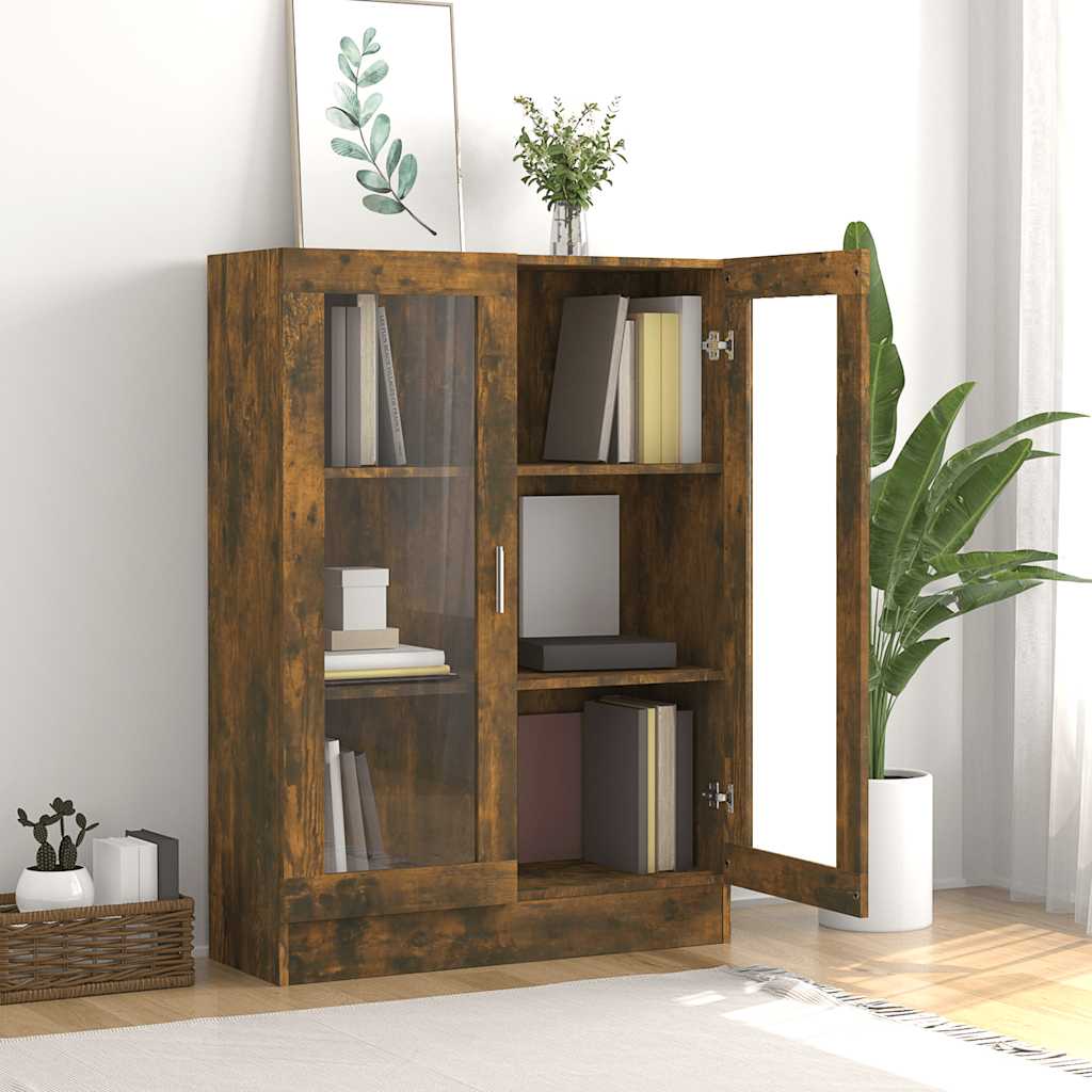 Vitrina boja dimljenog hrasta 82,5x30,5x115cm konstruirano drvo