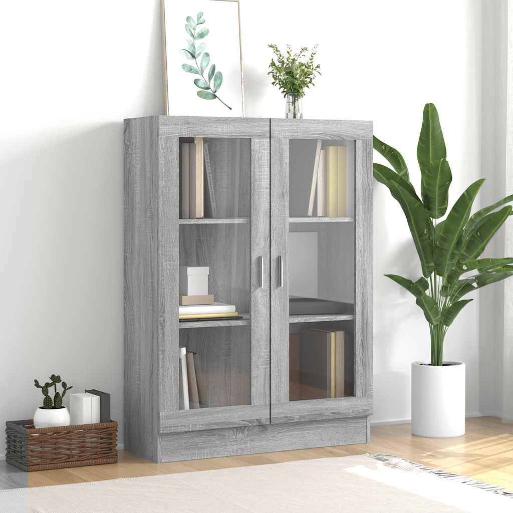 Vitrina boja sivog hrasta sonome 82,5 x 30,5 x 115 cm drvena