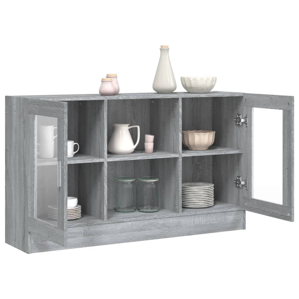 Vitrina boja sivog hrasta sonome 120 x 30,5 x 70 cm drvena