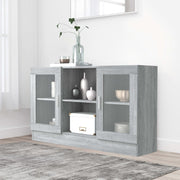 Vitrina boja sivog hrasta sonome 120 x 30,5 x 70 cm drvena