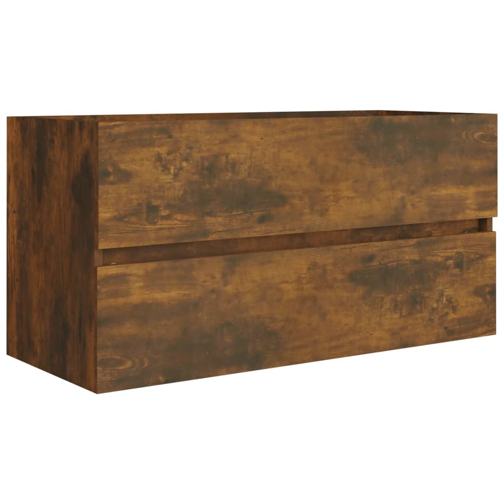 Ormarić za umivaonik boja dimljenog hrasta 90x38,5x45 cm drveni