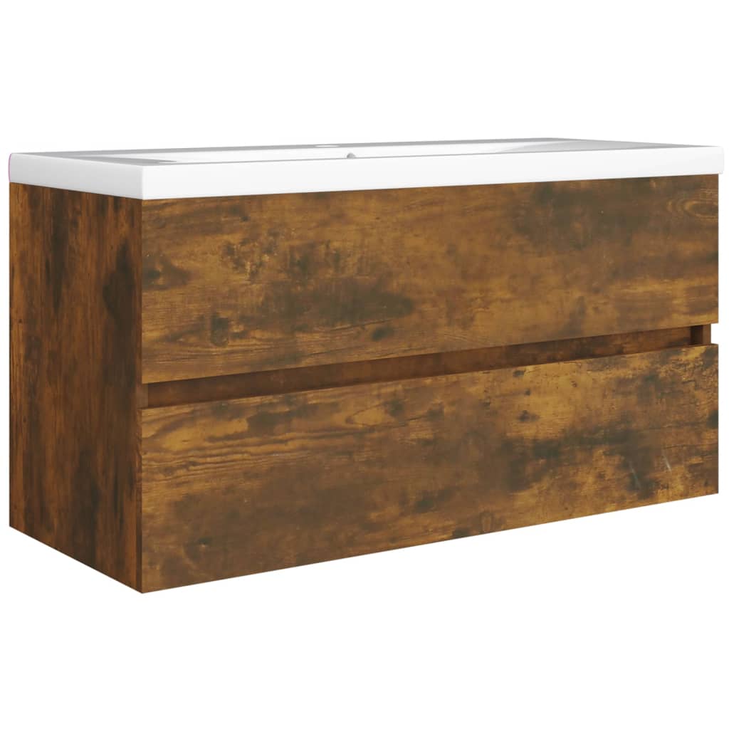 Ormarić za umivaonik boja dimljenog hrasta 90x38,5x45 cm drveni