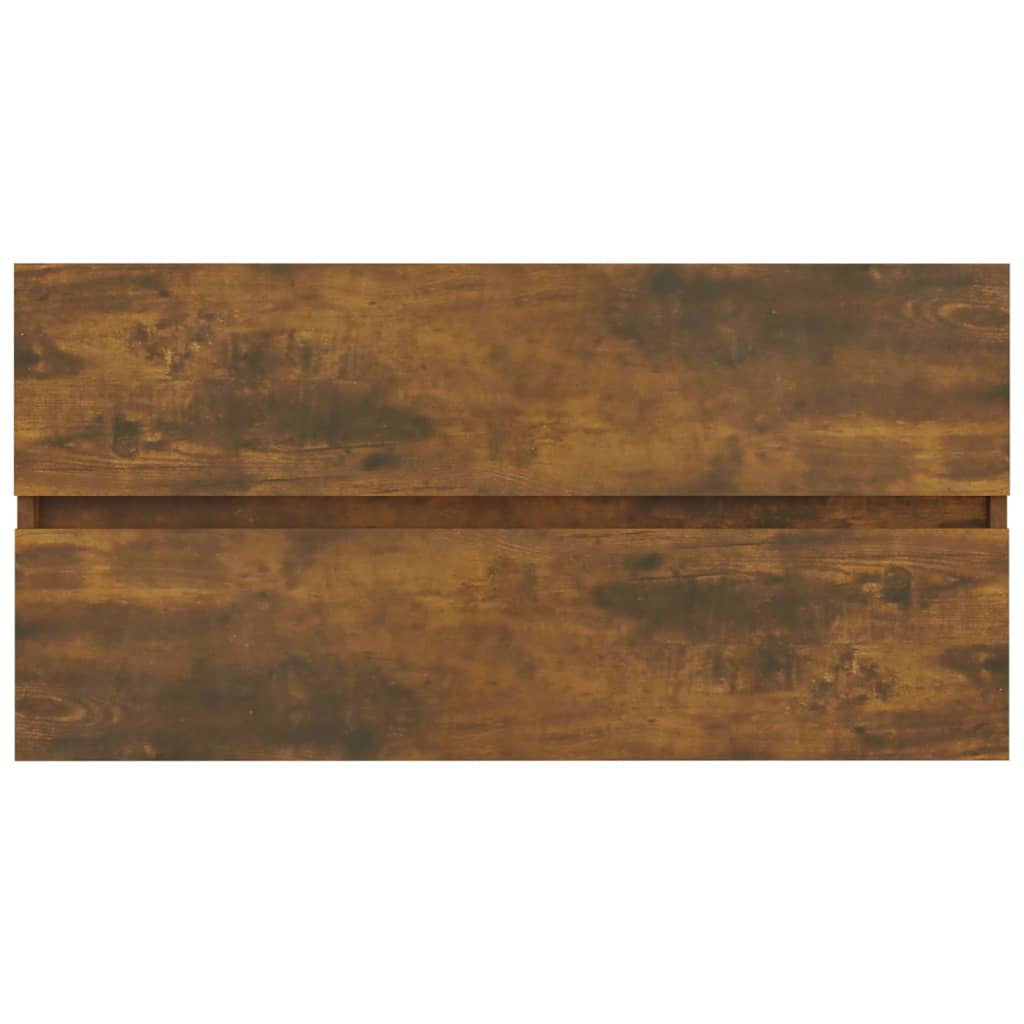 Ormarić za umivaonik boja dimljenog hrasta 90x38,5x45 cm drveni