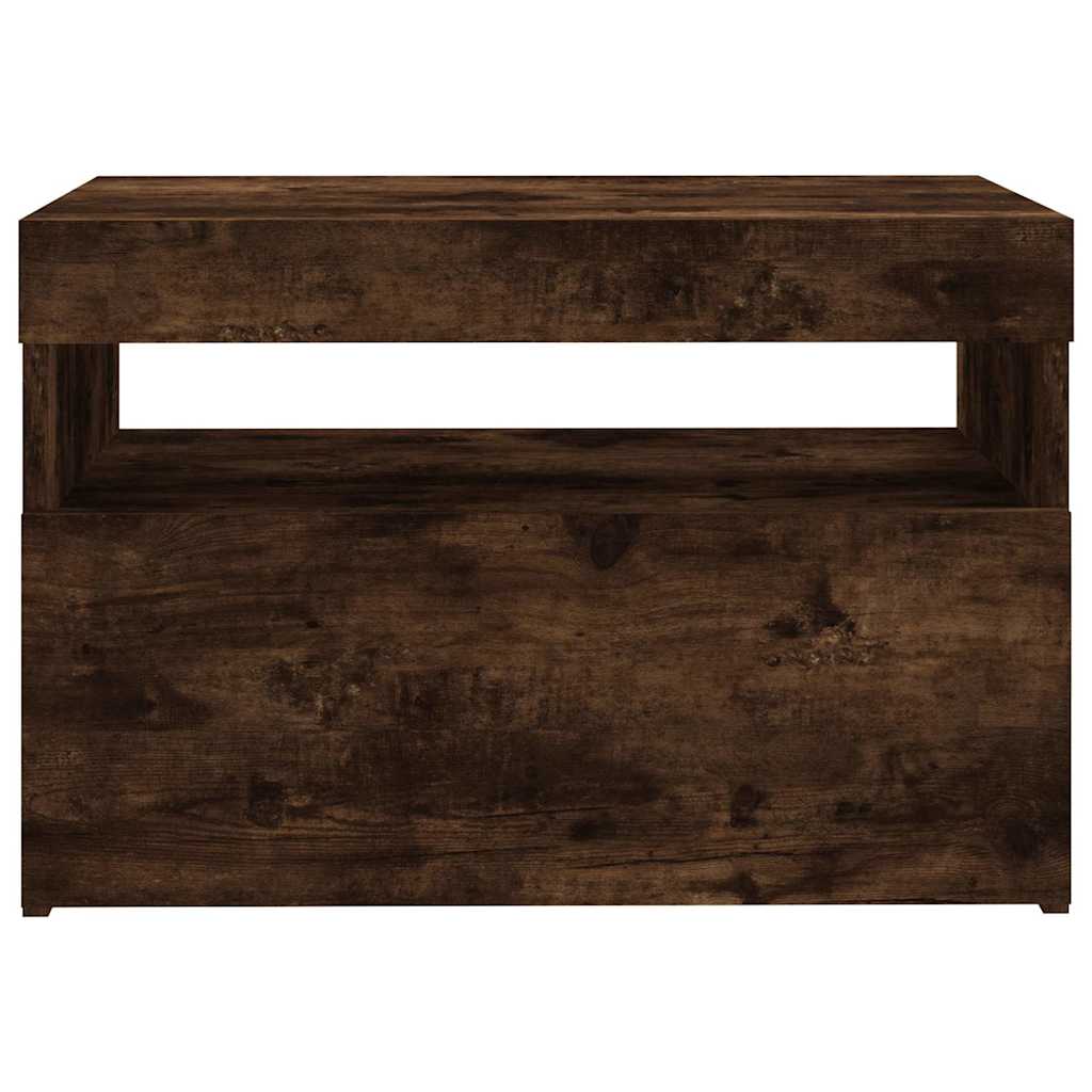 TV ormarić s LED svjetlima boja dimljenog hrasta 60x35x40 cm