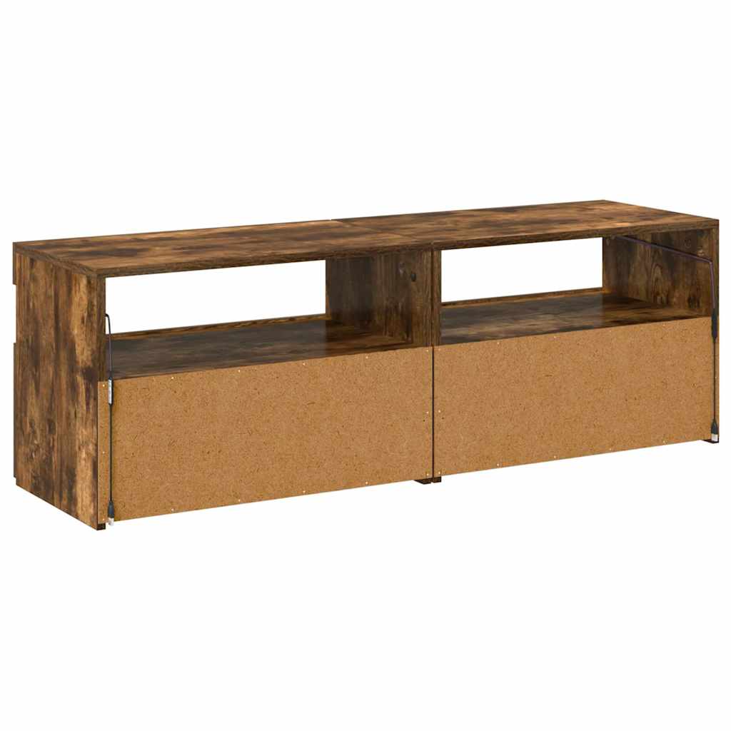 TV ormarići 2 kom s LED svjetlima boja hrasta 60 x 35 x 40 cm