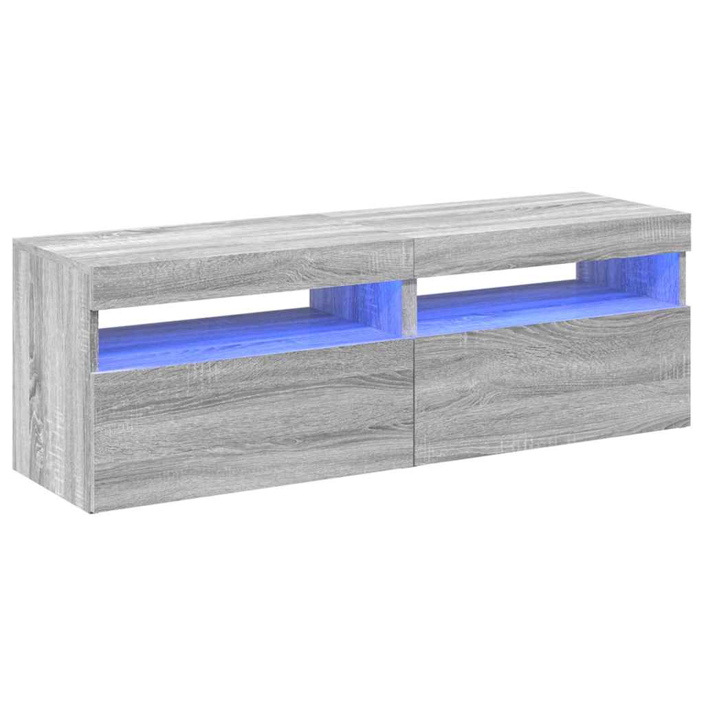 TV ormarići 2 kom s LED svjetlima boja hrasta sonome 60x35x40cm