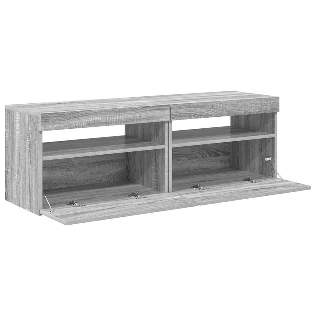 TV ormarići 2 kom s LED svjetlima boja hrasta sonome 60x35x40cm