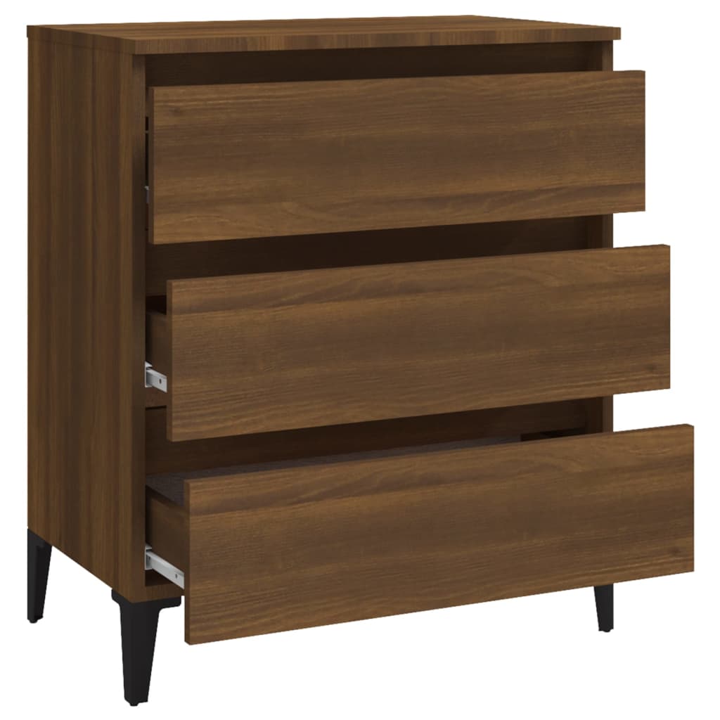 Komoda boja smeđeg hrasta 60 x 35 x 69 cm konstruirano drvo