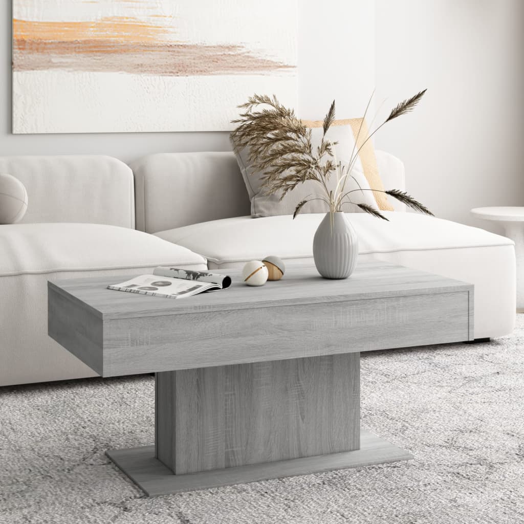 Stolić za kavu boja hrasta 96 x 50 x 45 cm konstruirano drvo