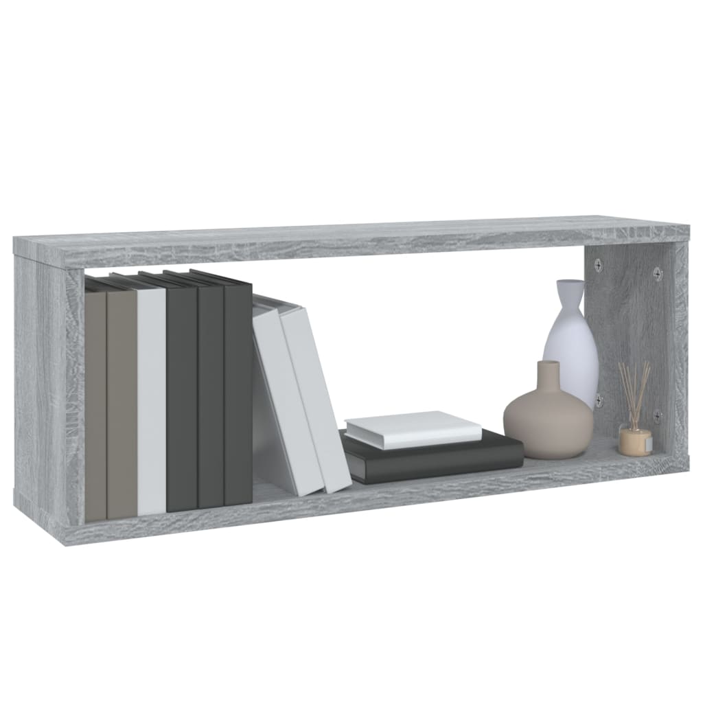 Kockaste zidne police 6 kom hrast sonoma 60 x 15 x 23 cm drvene