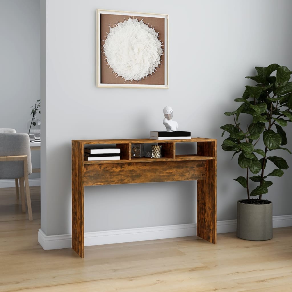 Konzolni stol dimljeni hrast 105x30x80 cm od konstruiranog drva