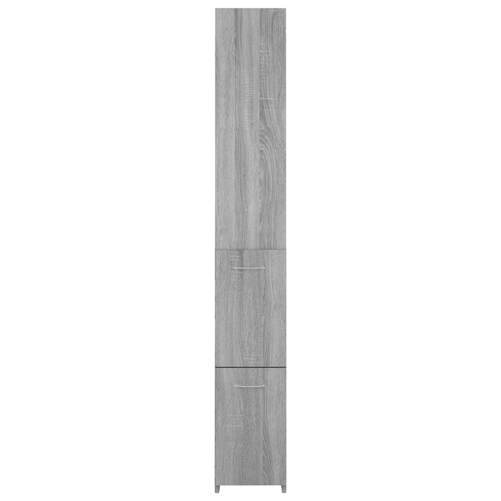 Kupaonski ormarić sivi hrast 25x26,5x170 cm konstruirano drvo