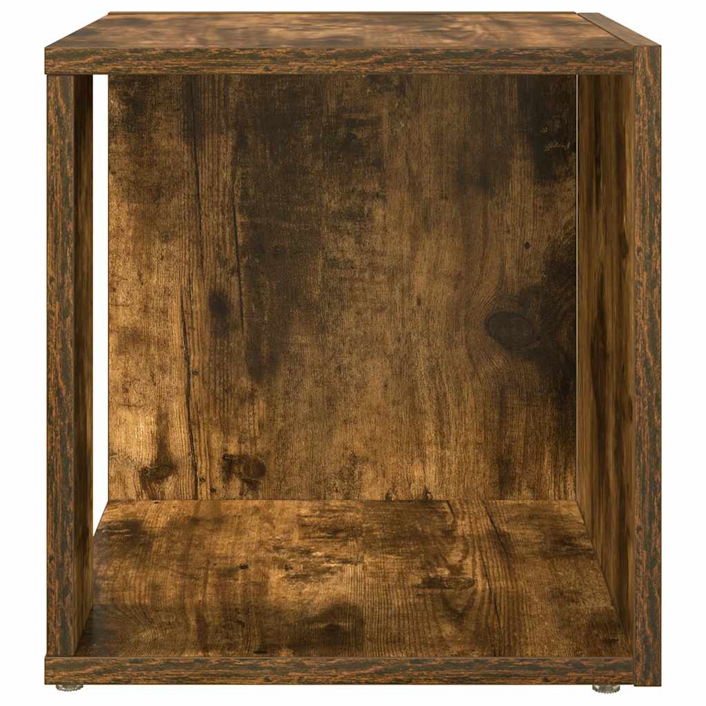 Bočni stolić dimljeni hrast 33 x 33 x 34,5 cm konstruirano drvo