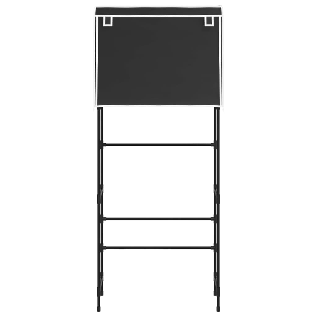 Stalak za pohranu na 2 razine crni 71x29,5x170,5 cm željezni
