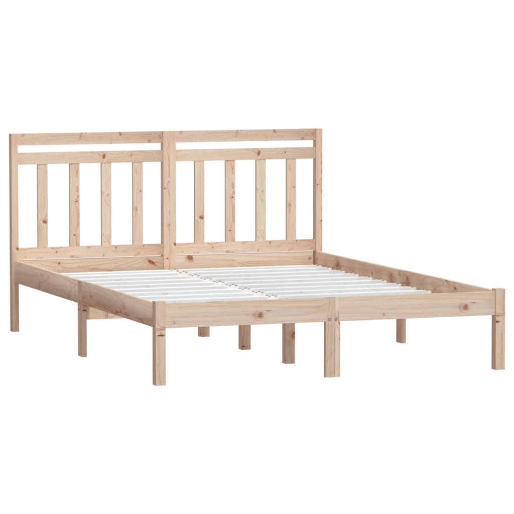 Okvir za krevet od masivnog drva 135 x 190 cm bračni