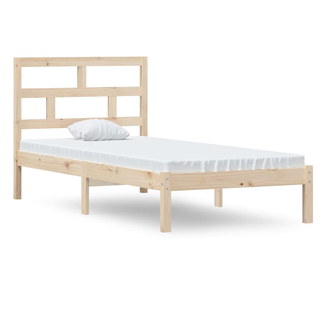 Okvir za krevet 90 x 190 cm jednokrevetni od masivnog drva