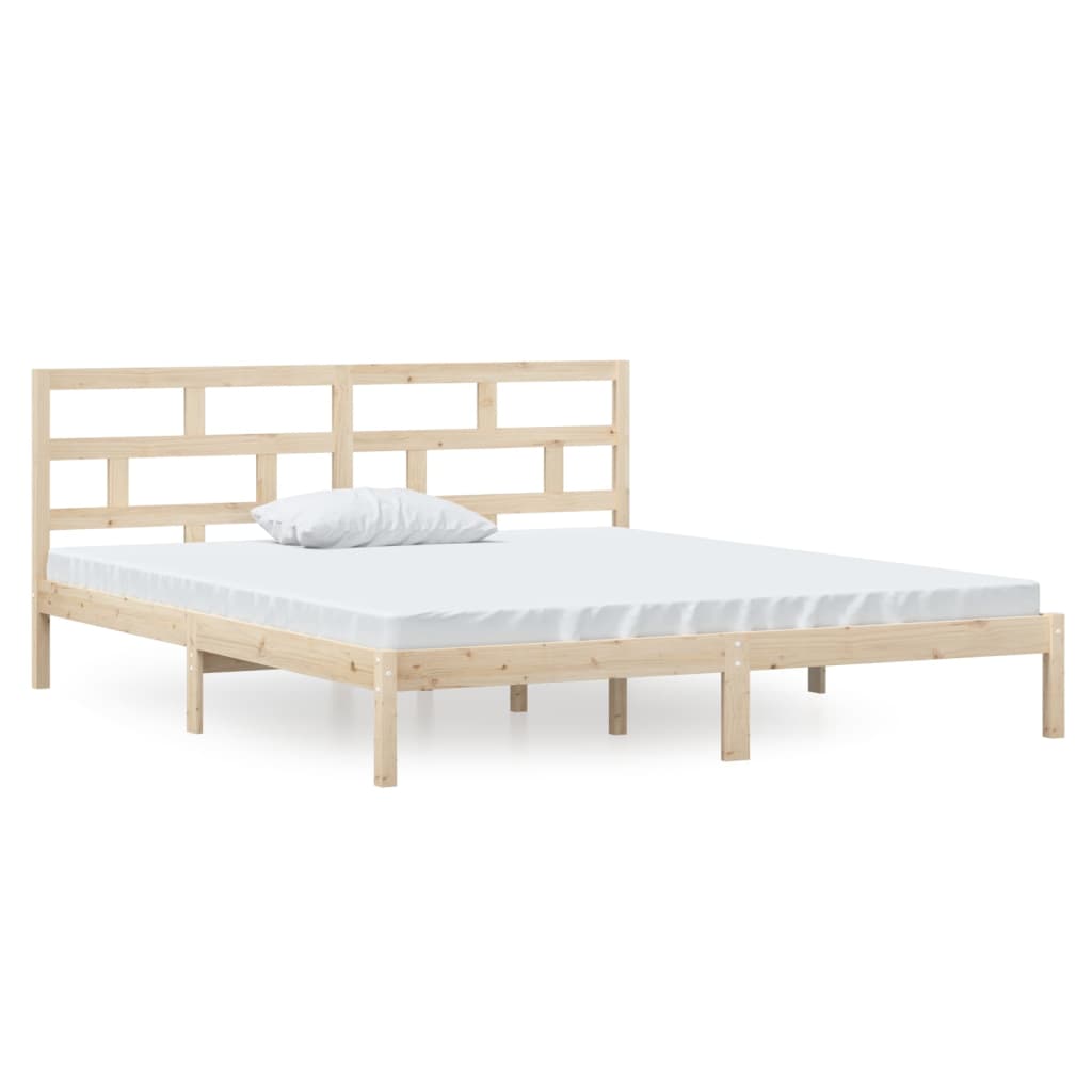 Okvir za krevet od masivnog drva 135 x 190 cm bračni