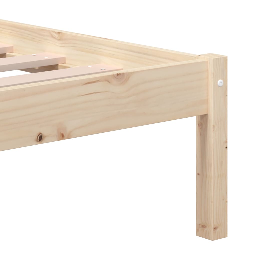 Okvir za krevet od masivnog drva 135 x 190 cm bračni