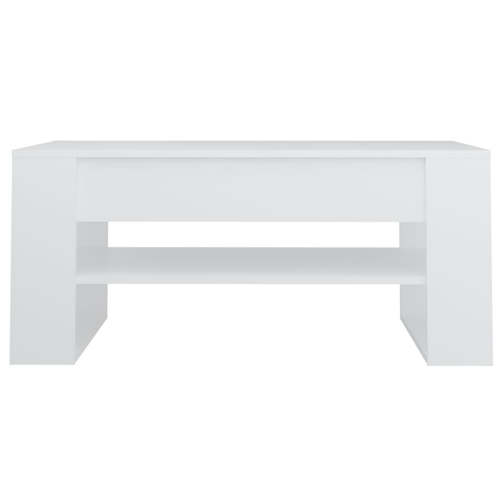 Stolić za kavu bijeli 102x55x45 cm od konstruiranog drva