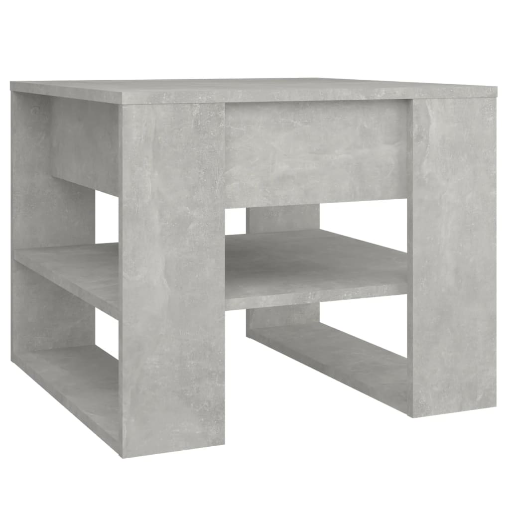 Stolić za kavu boja betona 55,5x55x45 cm konstruirano drvo