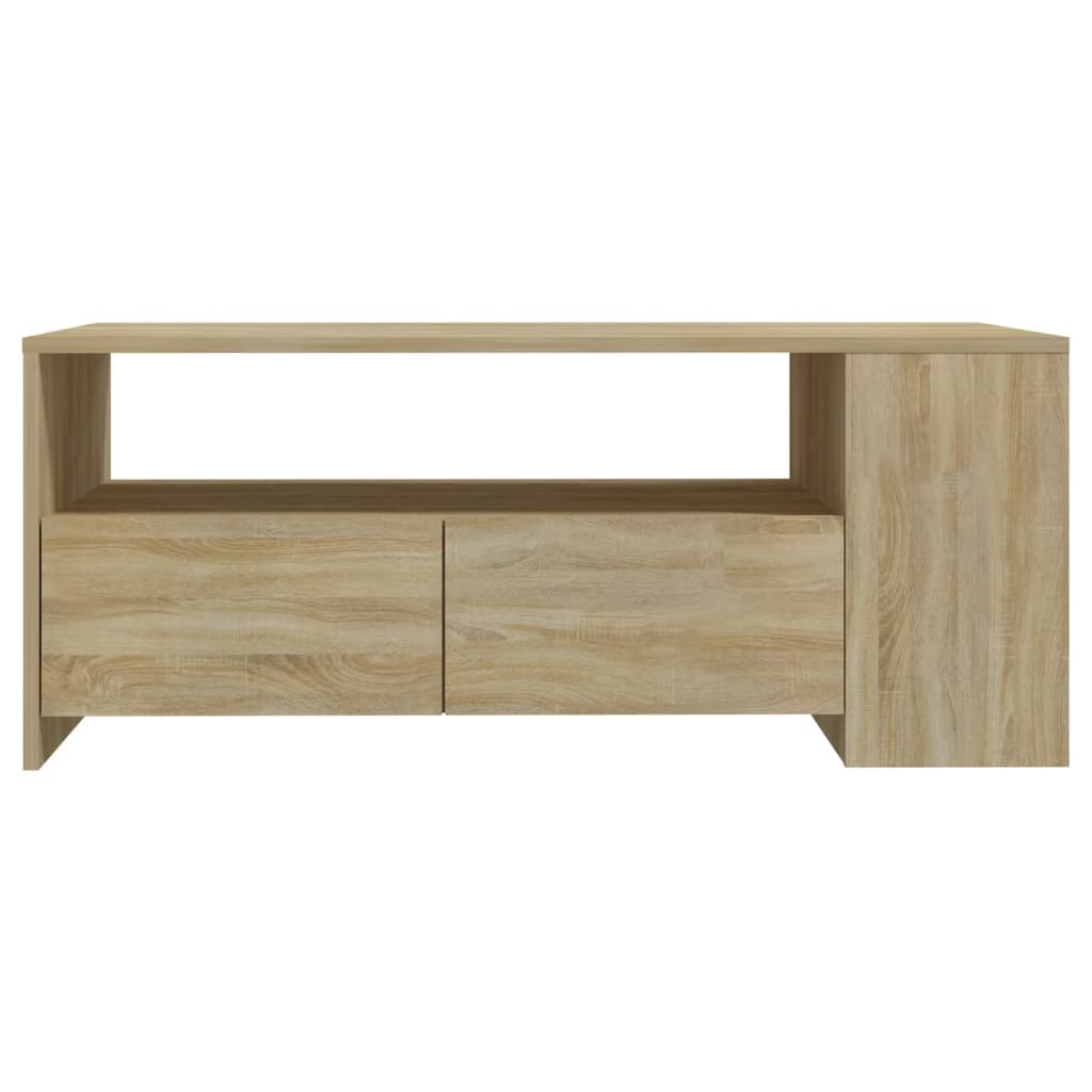 Stolić za kavu boja hrasta 102x55x42 cm konstruirano drvo