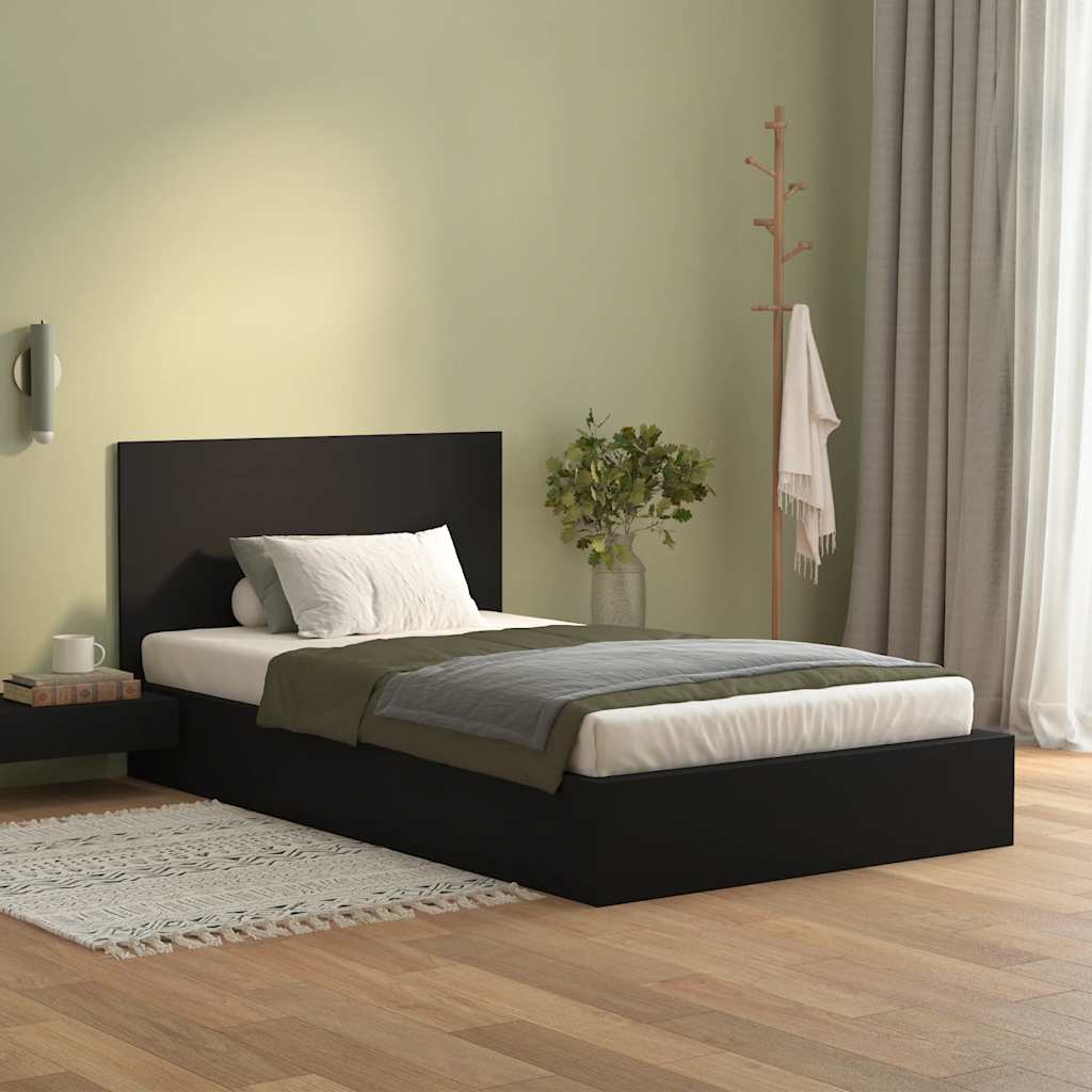 Uzglavlje za krevet crno 120x1,5x80 cm od konstruiranog drva