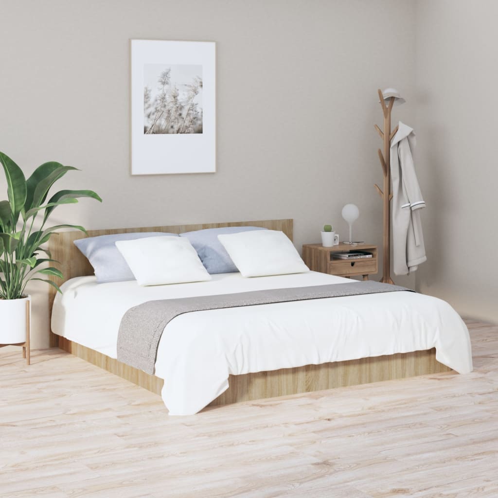 Uzglavlje za krevet boja hrasta sonome 200 x 1,5 x 80 cm drveno