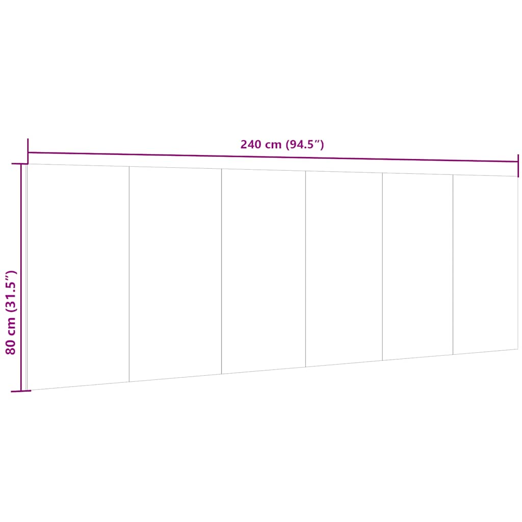 Uzglavlje za krevet boja hrasta sonome 240 x 1,5 x 80 cm drveno