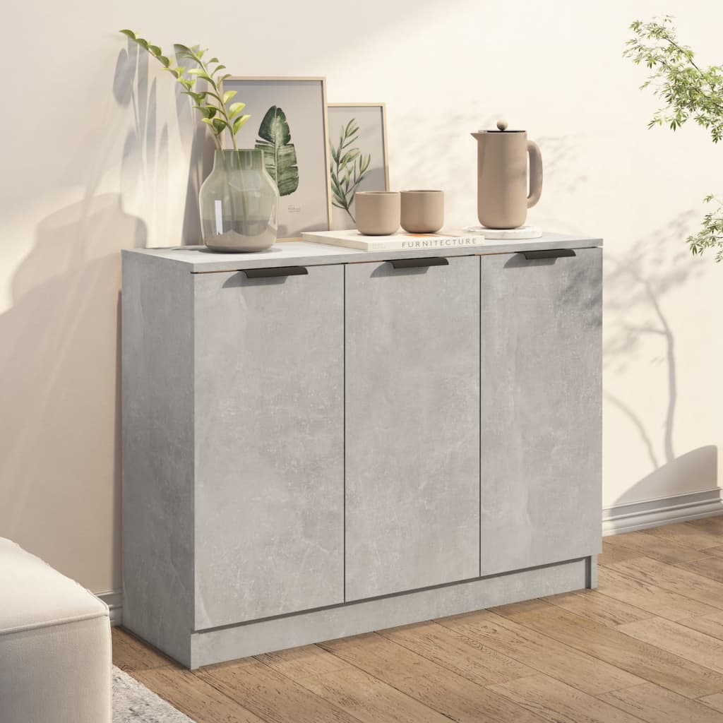 Komoda siva boja betona 90,5x30x70 cm od konstruiranog drva