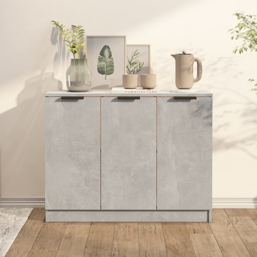 Komoda siva boja betona 90,5x30x70 cm od konstruiranog drva