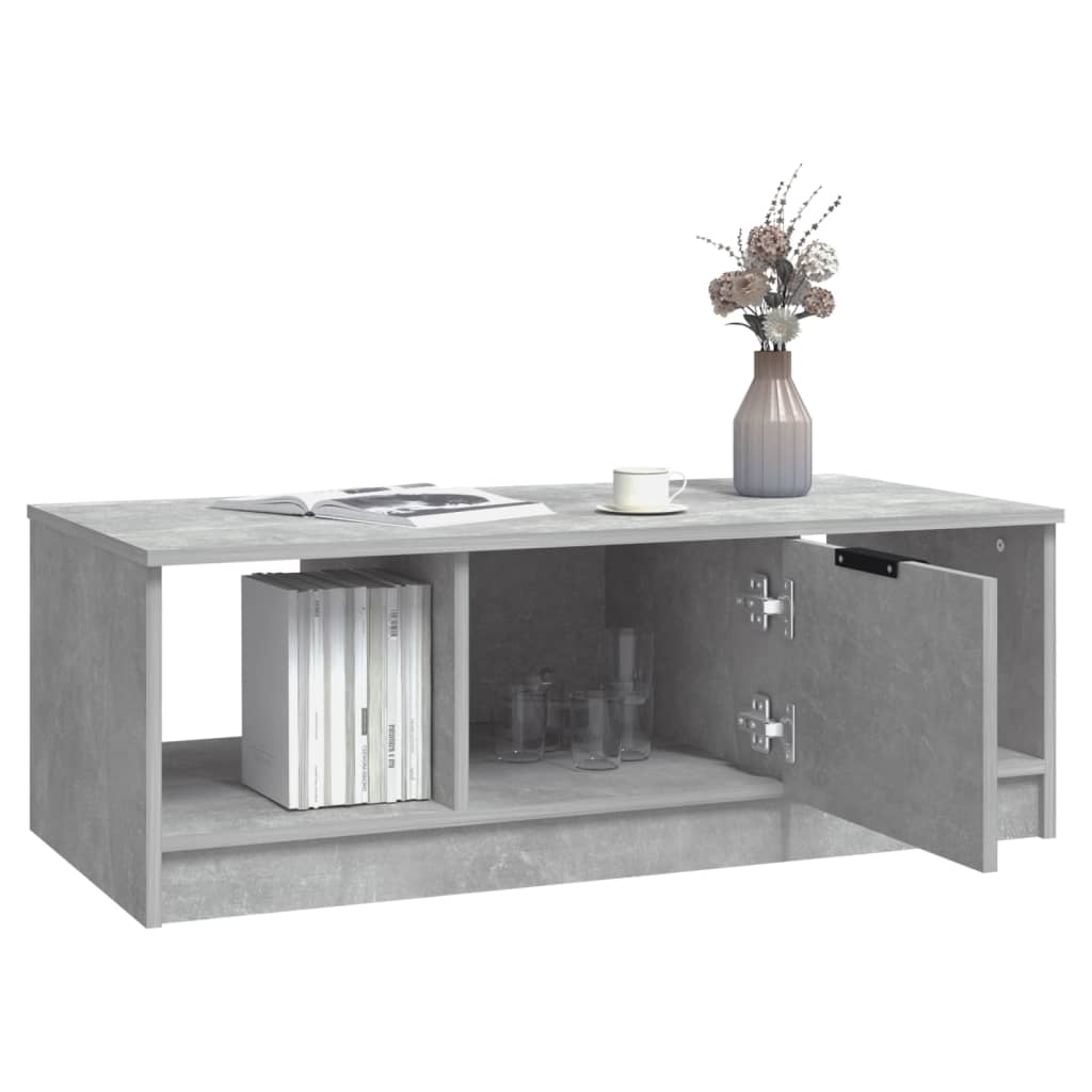 Stolić za kavu boja betona 102x50x36 cm konstruirano drvo