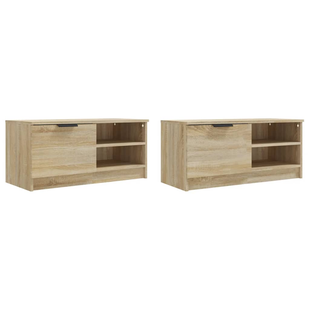 TV ormarići 2kom boja hrasta 80x35x36,5cm od konstruiranog drva