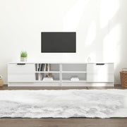 TV ormarić 2 kom sjajni bijeli 80x35x36,5 cm konstruirano drvo