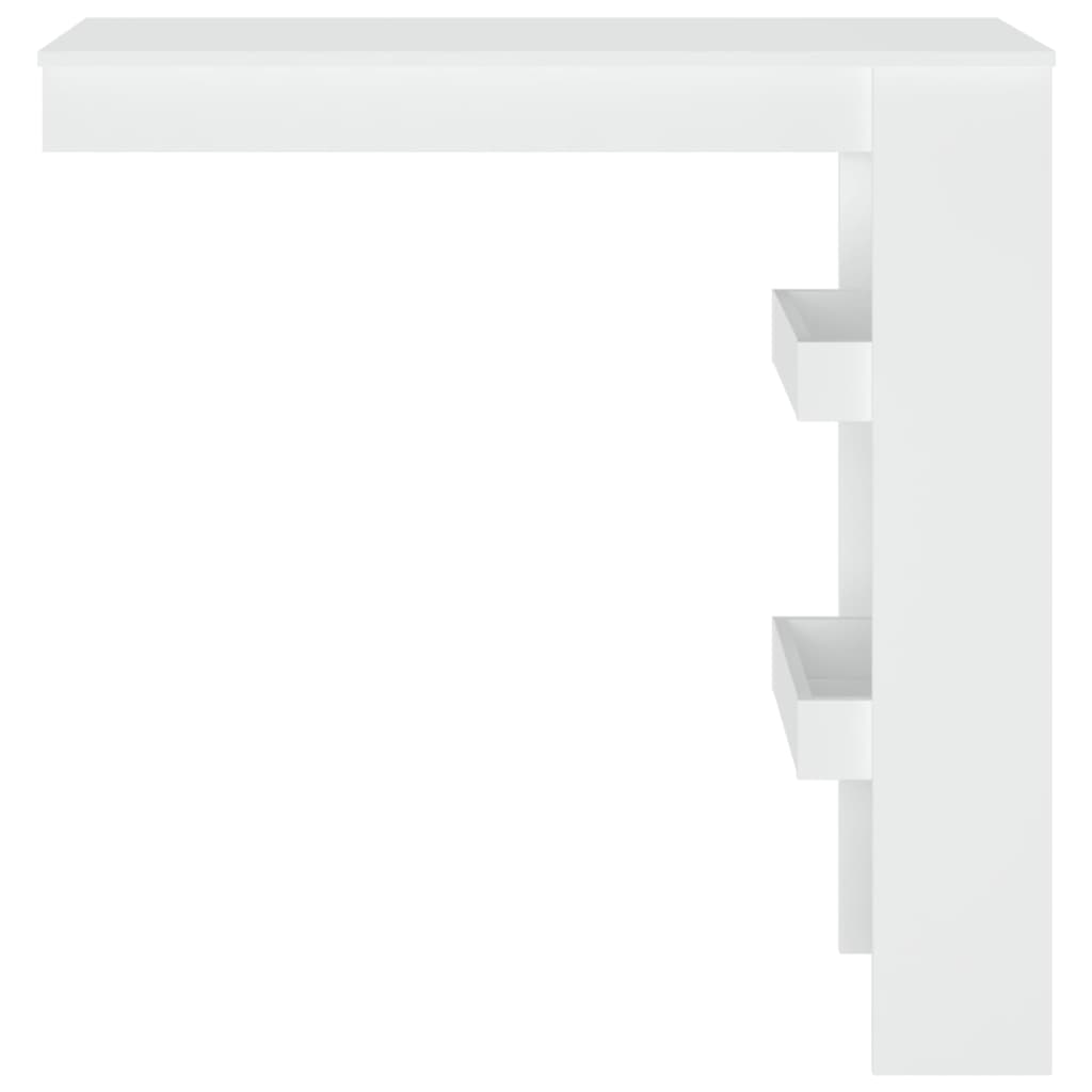 Zidni barski stol bijeli 102 x 45 x 103,5 cm konstruirano drvo