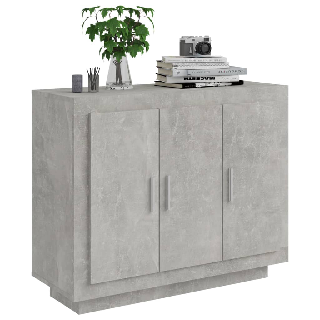 Komoda siva boja betona 92x35x75 cm od konstruiranog drva