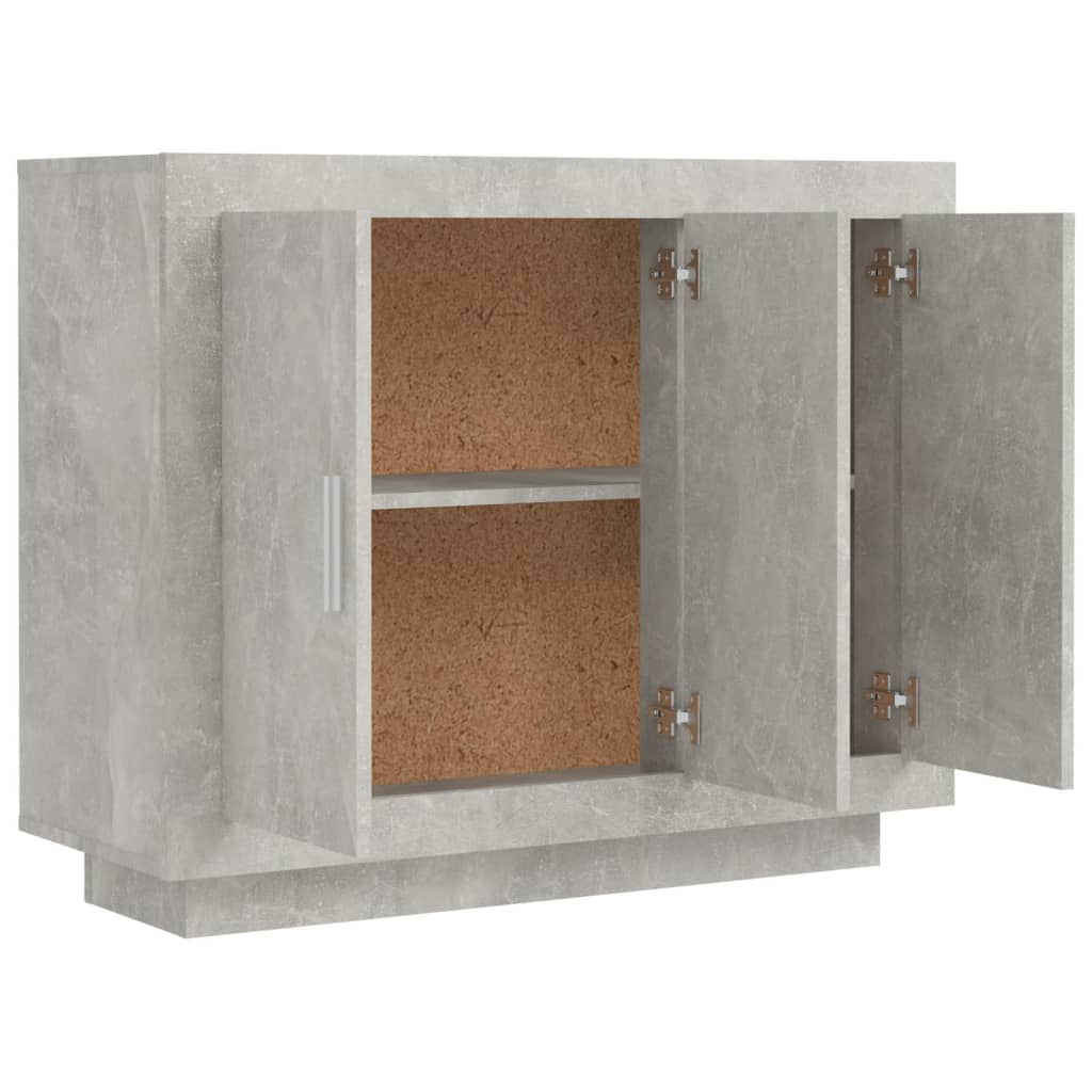 Komoda siva boja betona 92x35x75 cm od konstruiranog drva