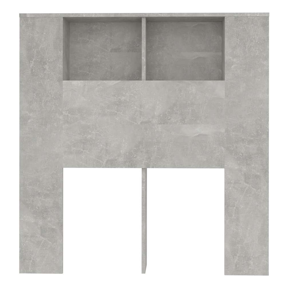 Uzglavlje s ormarićem siva boja betona 100 x 18,5 x 102,5 cm