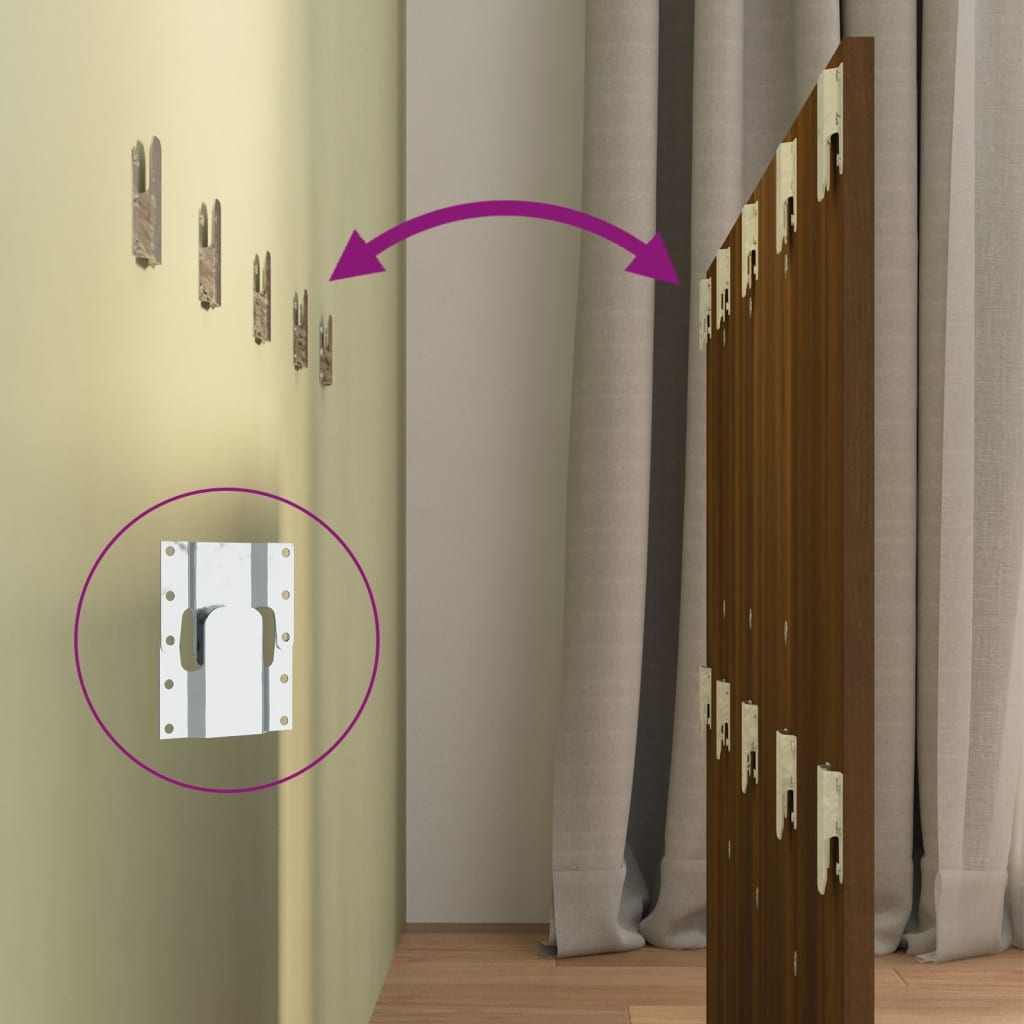 Uzglavlje za krevet boja smeđeg hrasta 120 x1,5 x 80 cm drveno